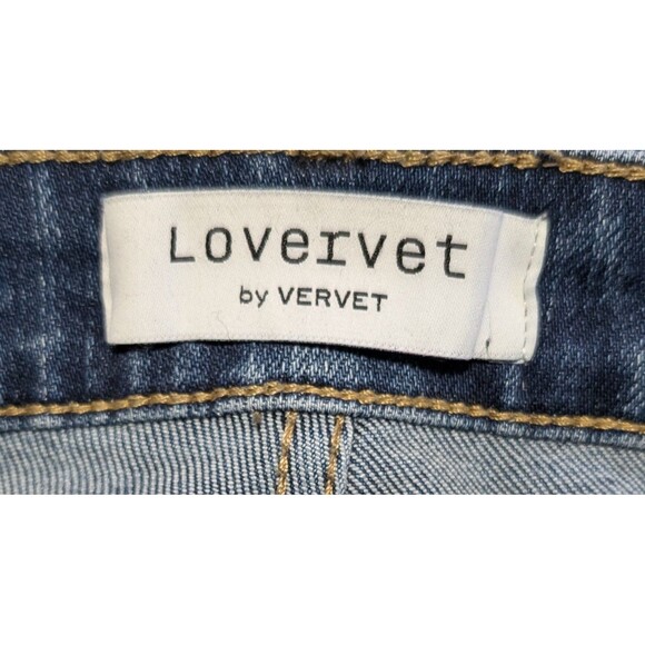 Lovervet by Vervet Women’s Size 31 Straight Leg Mid Rise Jean Blue Denim Stretch - Picture 3 of 9